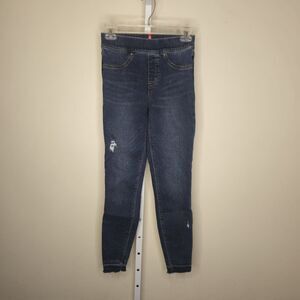 SPANX Women’s Size XS Distressed Skinny Jeans Stretch Medium Wash #20203r